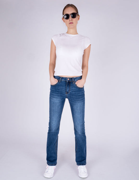 Fraternel Damen Jeans Hose Bootcut normal waist stretch H001