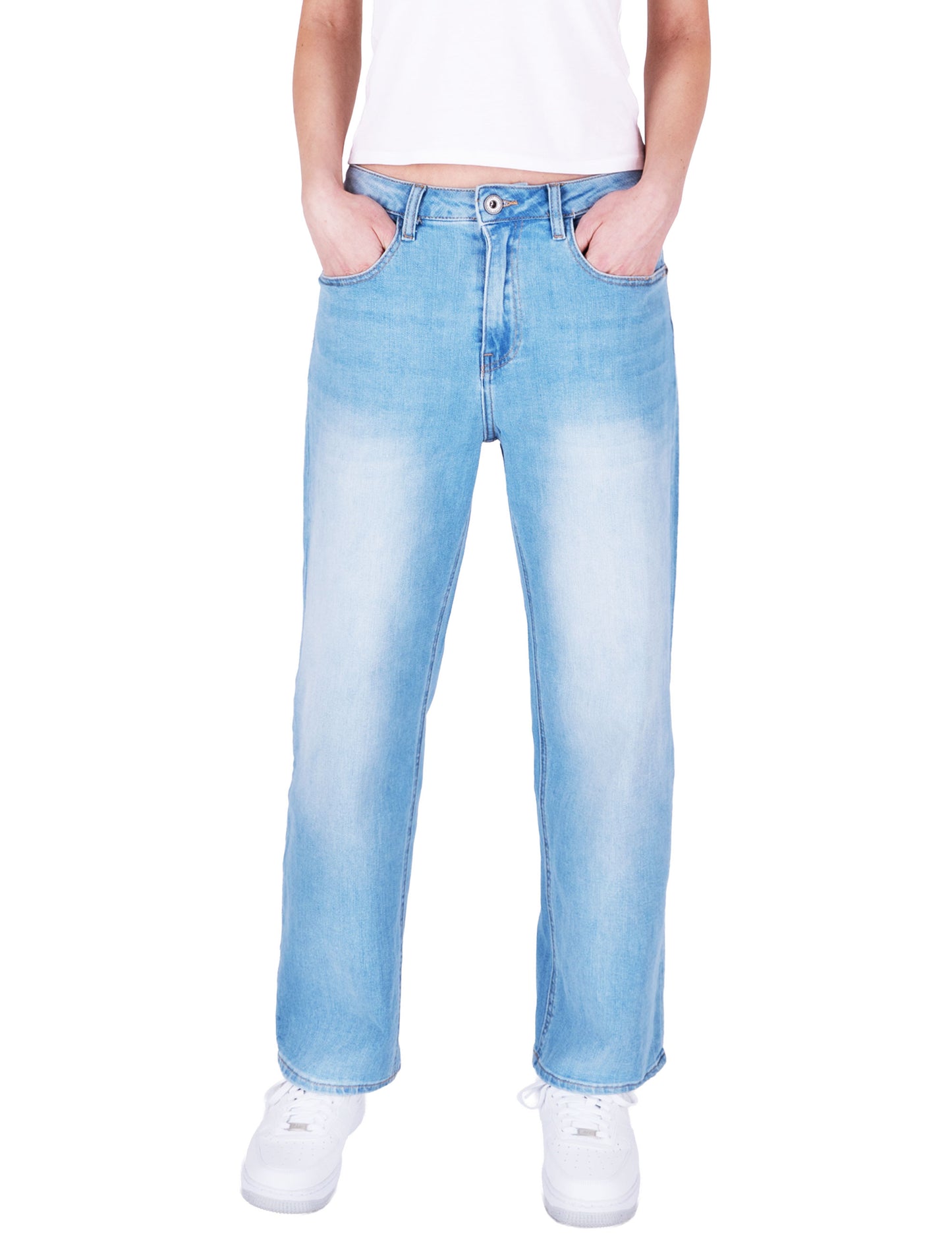 Fraternel Damen Designer Jeans Loose Fit Glam Jeans Pailetten Look Stretch Bequeme Passform H117