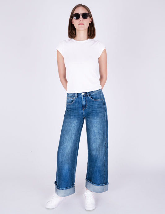 Fraternel Damen Horseshoe Jeans Relaxed Fit High Rise Barrel Leg H114