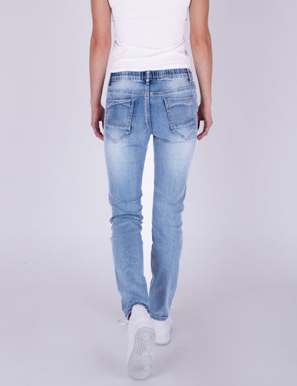 Fraternel Damen Joggjeans aus Stretch Denim mit Tunnelzug im Relaxed Regular Fit H025