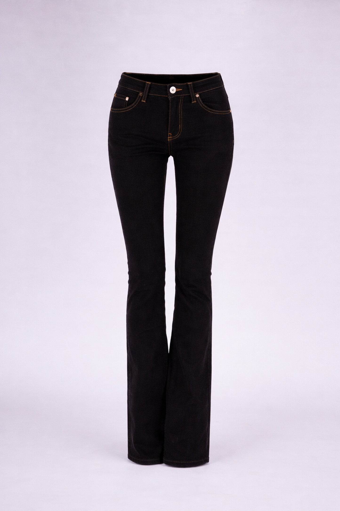 Fraternel Damen Bootcut Jeans Low / Mid Rise Five Pocket H035