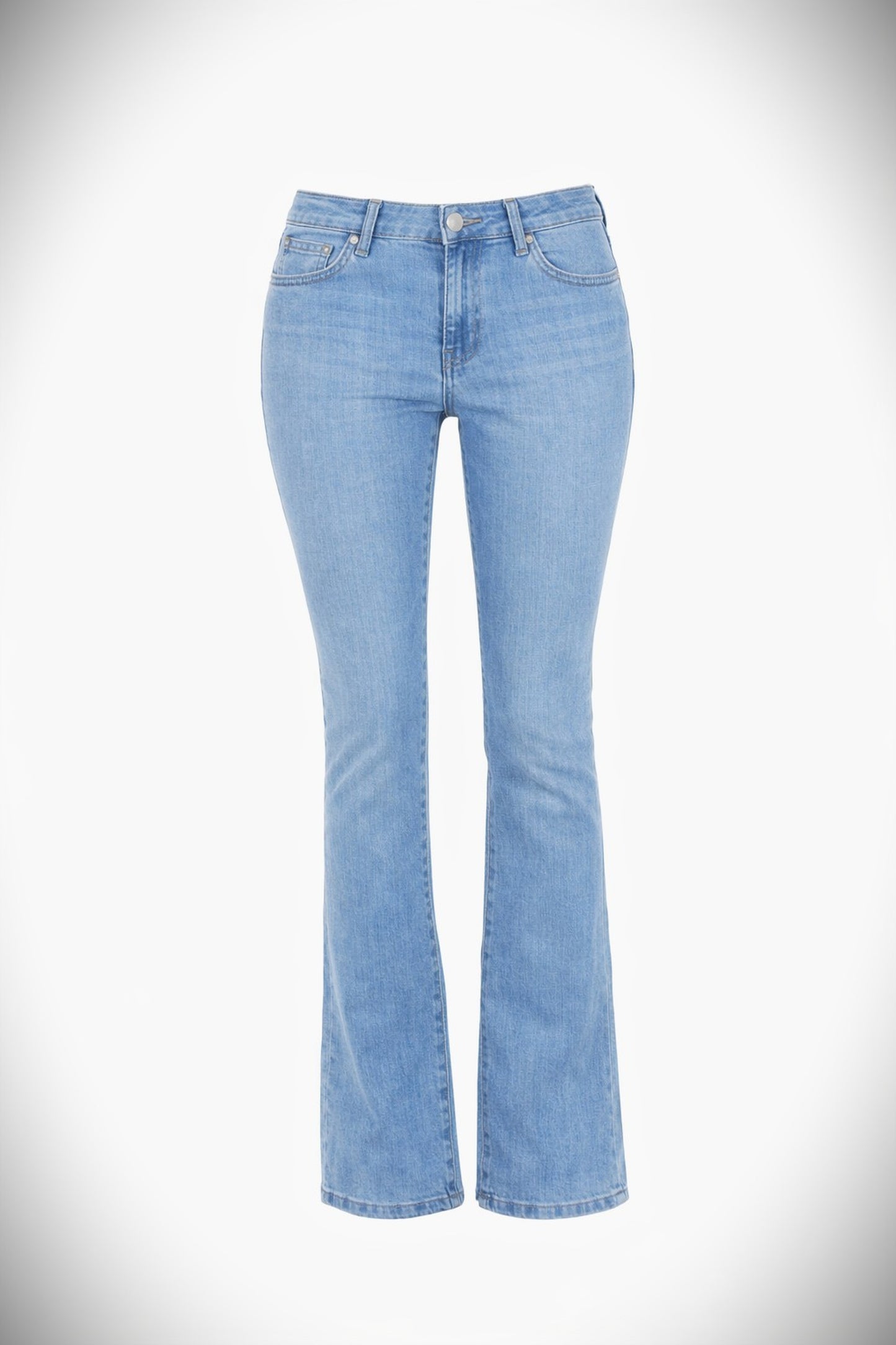 Fraternel Damen Bootcut Jeans Hüftjeans Stretch Five Pocket Schlaghose H037