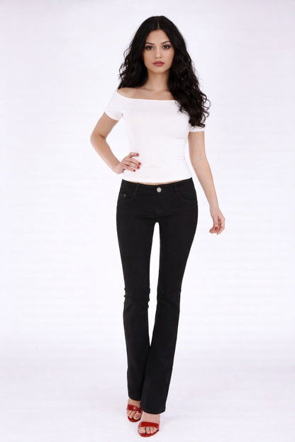 Fraternel Damen Jeans Hose Bootcut normal waist Stretch H035