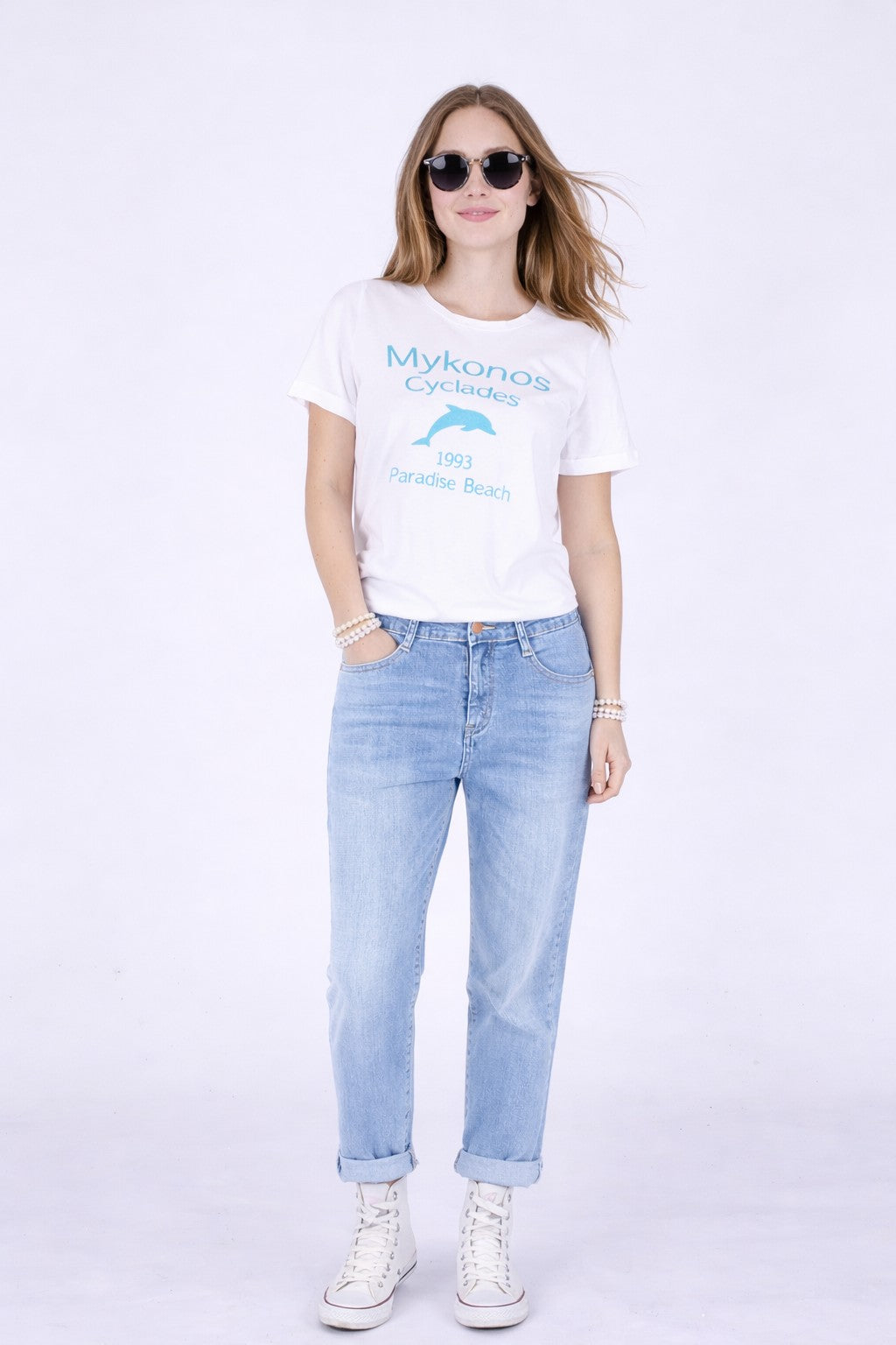 Fraternel Damen Boyfriend Jeans Loose Fit im Used Look – Relaxed Baggy Five Pocket Denim H085