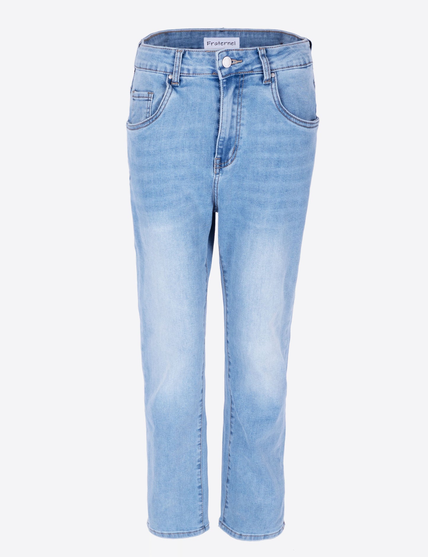 Fraternel Damen Loose Baggy Jeans, Helles Denim Blue, Five Pocket, Used Waschung H108