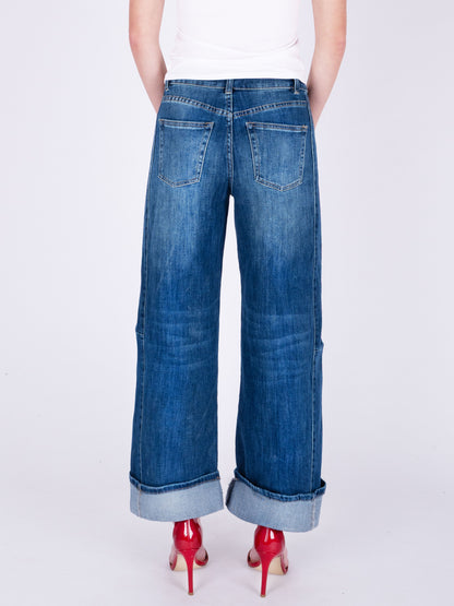 Fraternel Damen Horseshoe Jeans Relaxed Fit High Rise Barrel Leg H114
