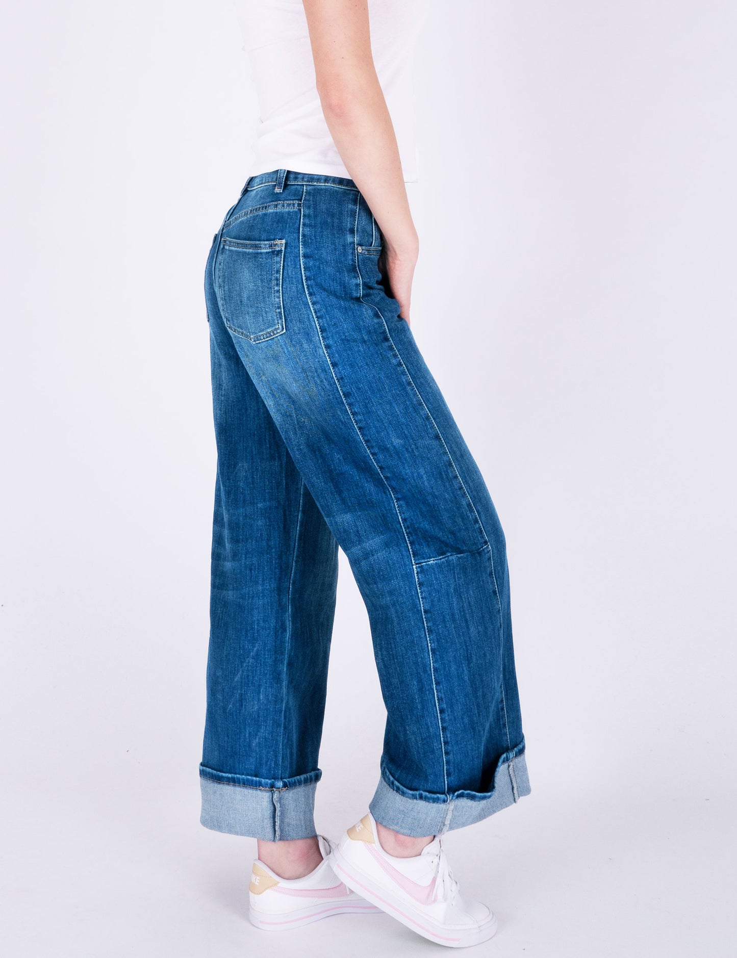 Fraternel Damen Horseshoe Jeans Relaxed Fit High Rise Barrel Leg H114
