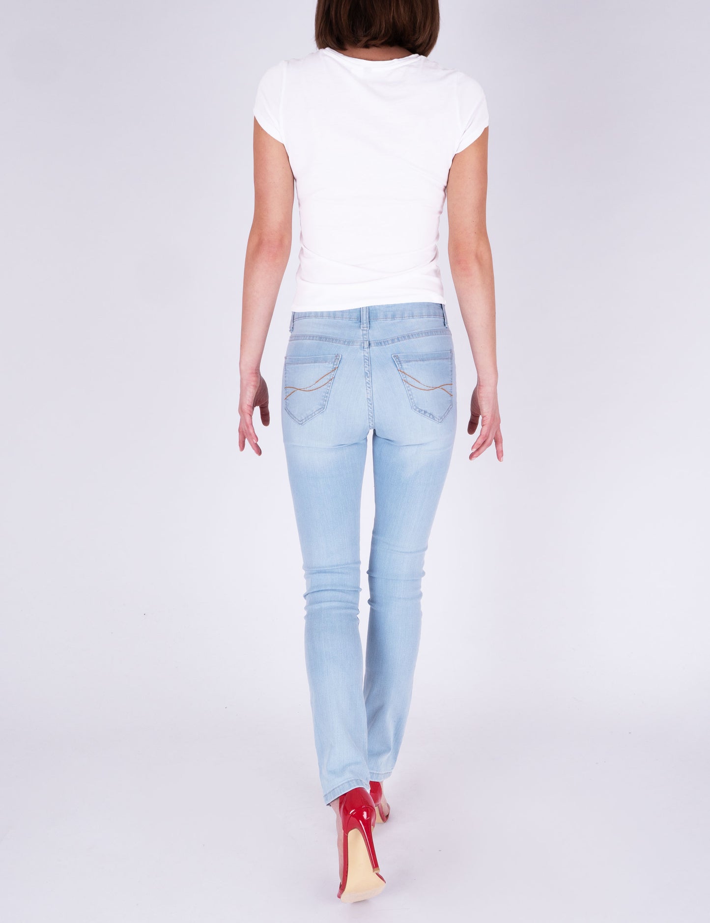 Fraternel Damen Jeans Tapered Fit Five Pocket mit Reißverschluss H115