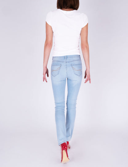 Fraternel Damen Jeans Tapered Fit Five Pocket mit Reißverschluss H115