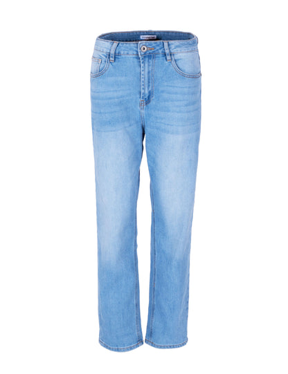 Fraternel Damen Jeans Straight Fit – Bequeme Five-Pocket Denim Hose mit Used-Waschung H116