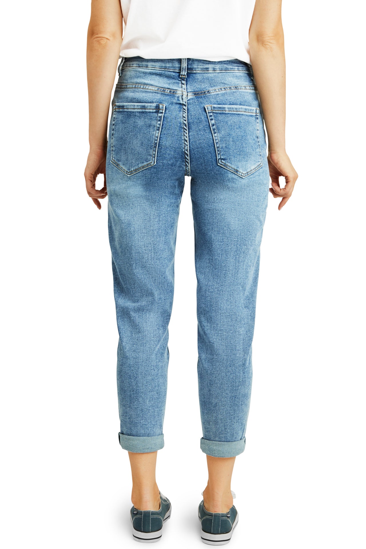 Fraternel Damen Momfit Jeans – Lässiger Boyfriendhosen Style H102