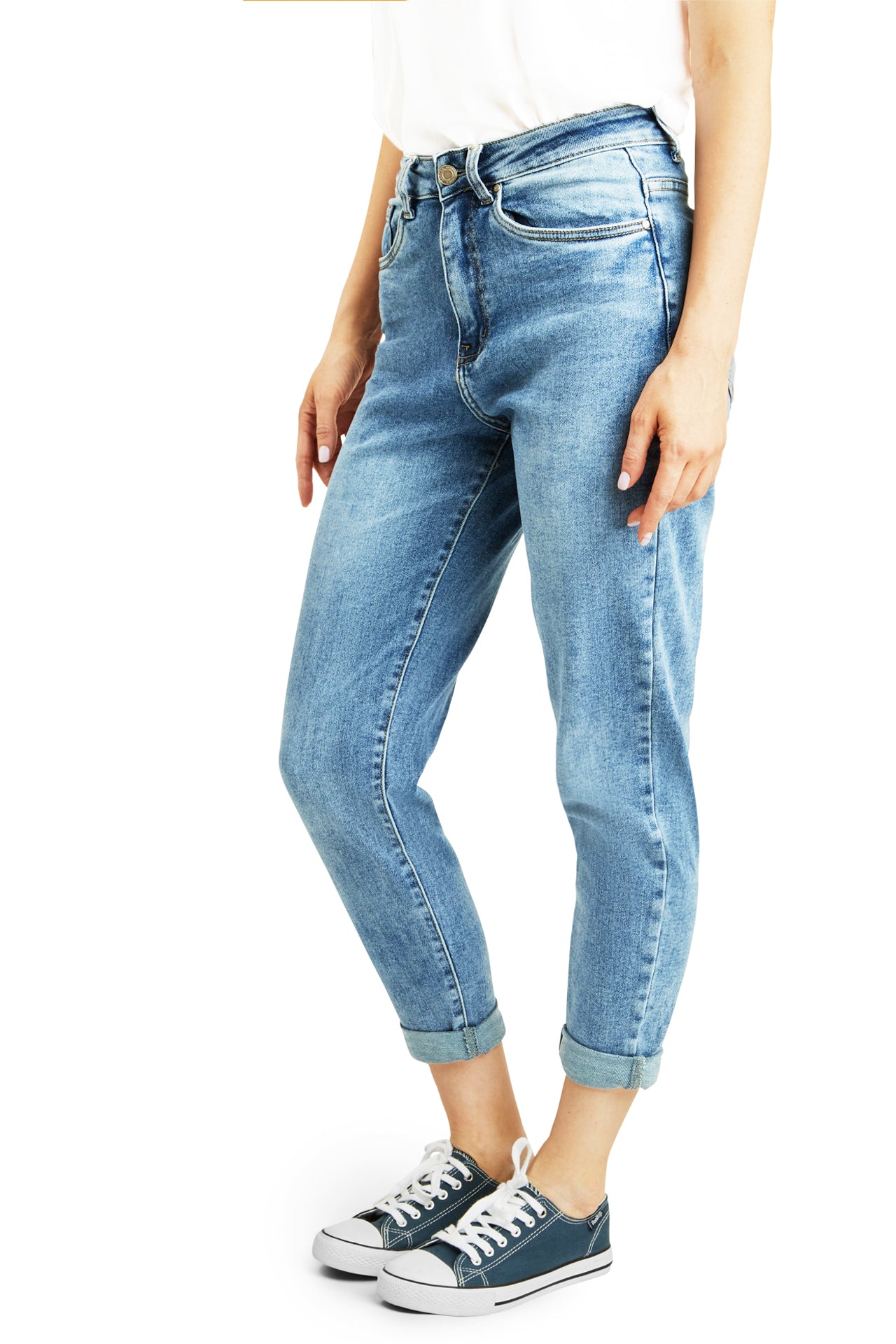 Fraternel Damen Momfit Jeans – Lässiger Boyfriendhosen Style H102
