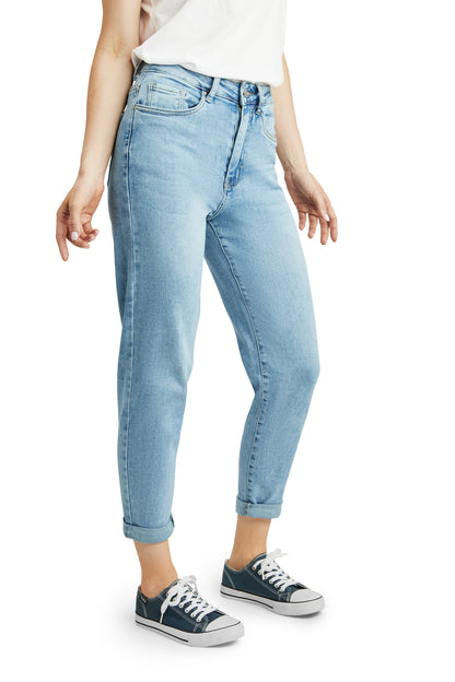 Fraternel Damen Momfit Jeans – Lässiger Boyfriendhosen Style H102