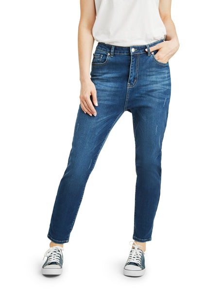 Fraternel Damen Jeans Hose Boyfriend relaxed fit modische Flecken H103