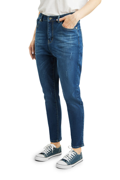 Fraternel Damen Jeans Hose Boyfriend relaxed fit modische Flecken H103