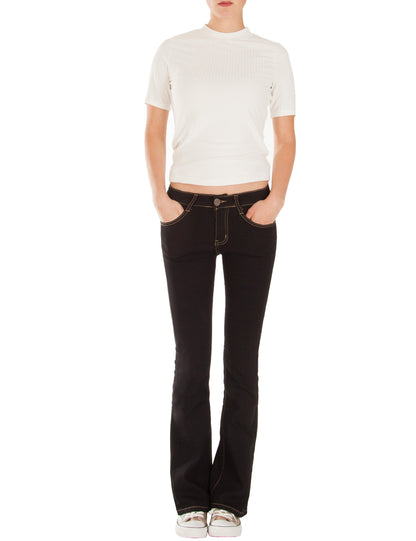 Fraternel Damen Jeans Hose Bootcut normal waist Stretch H035