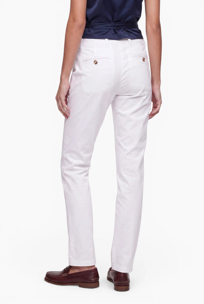 Fraternel Damen Chino Hose – Weite Straight Leg Stoffhose aus Baumwolle mit Stretch H118