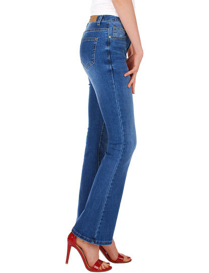 Fraternel Damen Jeans Hose Bootcut normal waist stretch H001