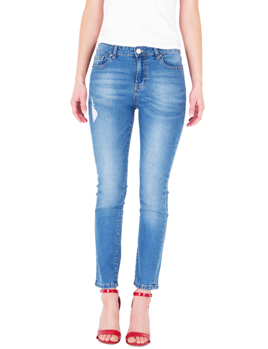 Fraternel Damen Jeans Hose skinny used relaxed fit Hellblau H058