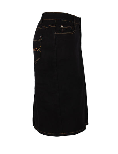 Fraternel Damen Jeans Rock knielang Bleistift stretch R004