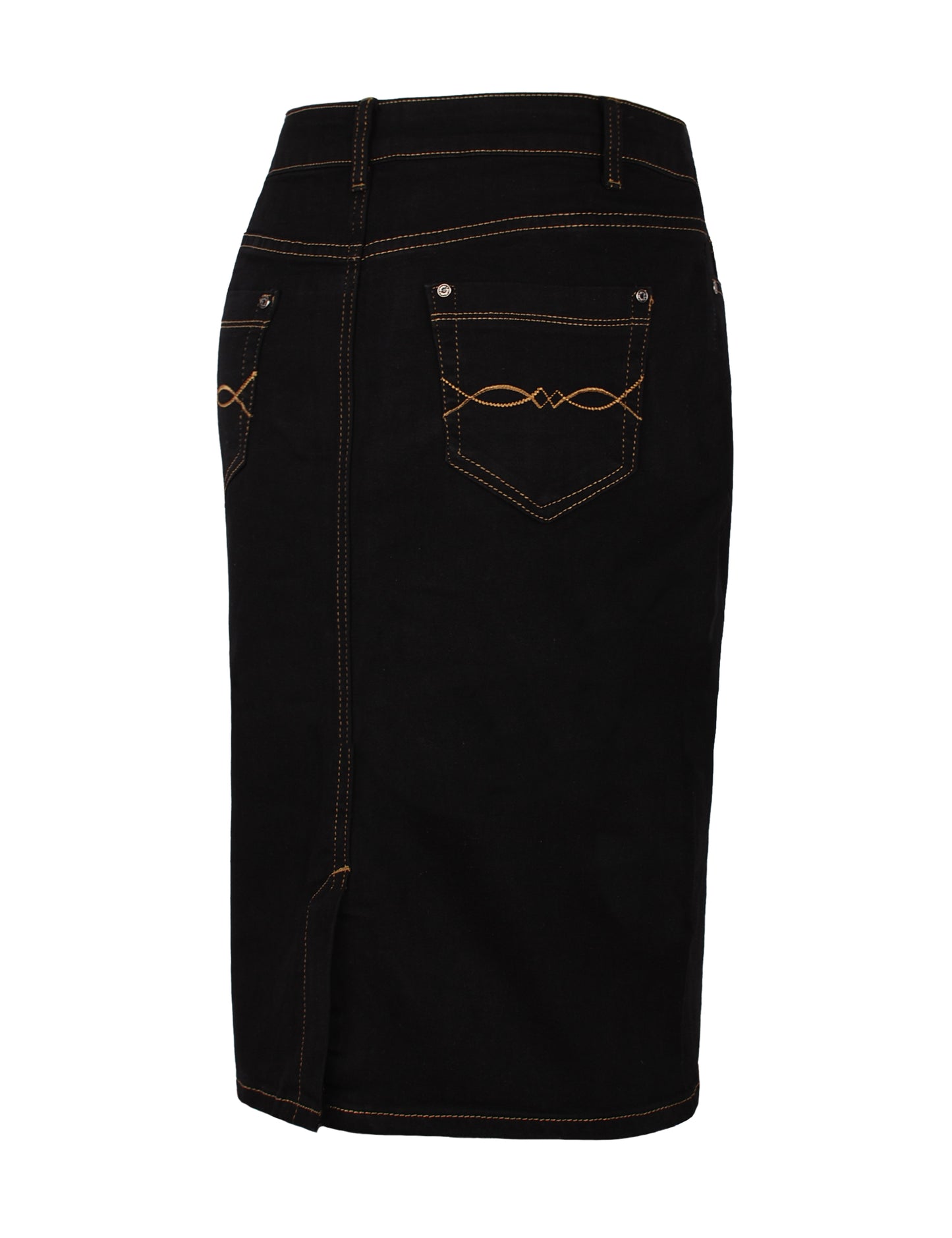 Fraternel Damen Jeans Rock knielang Bleistift stretch R004