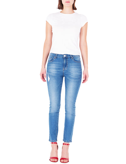 Fraternel Damen Jeans Hose skinny used relaxed fit Hellblau H058