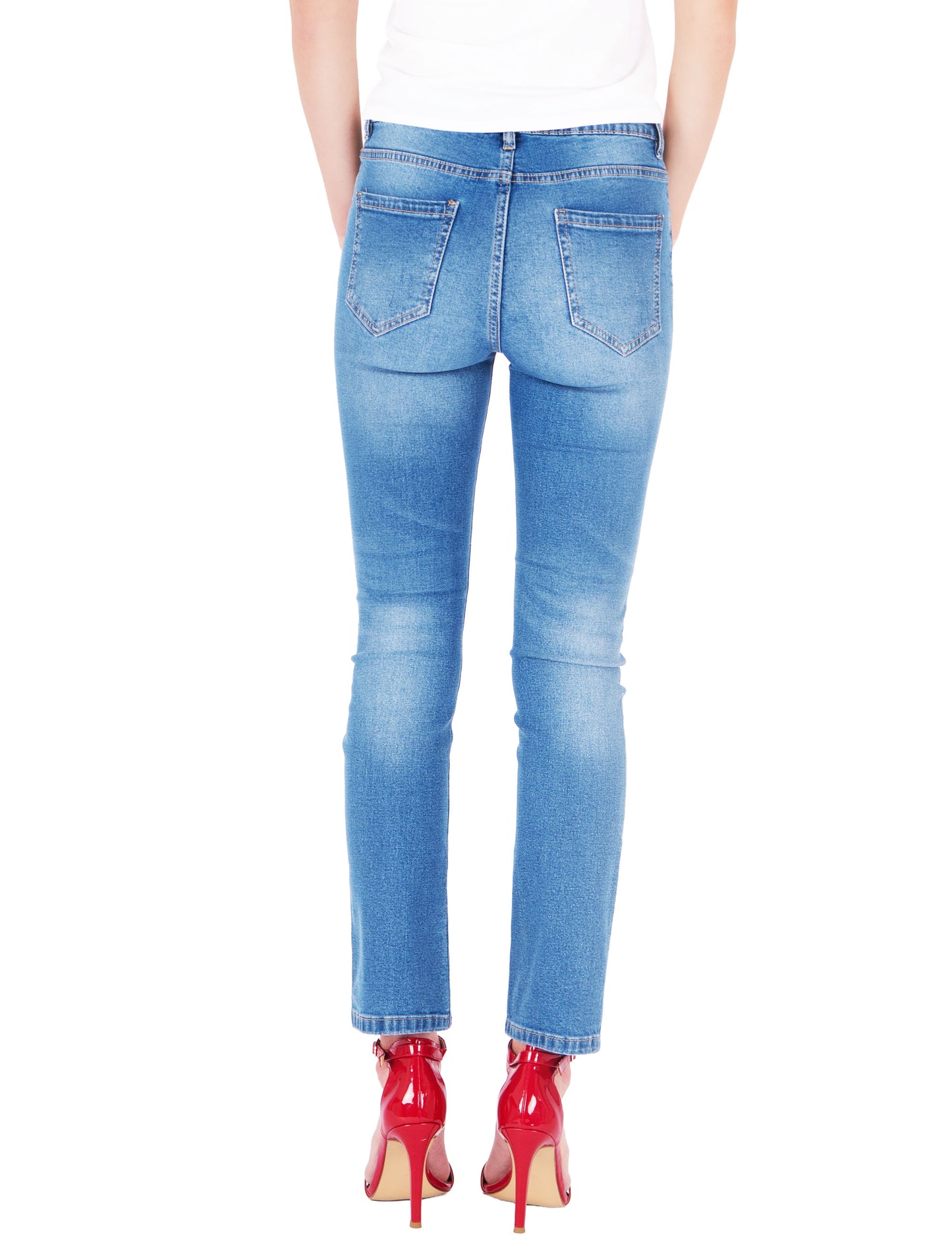 Fraternel Damen Jeans Hose skinny used relaxed fit Hellblau H058