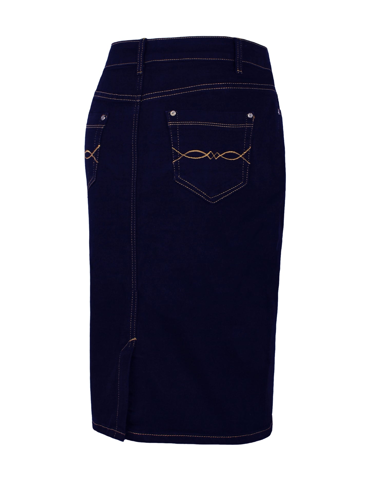 Fraternel Damen Jeans Rock knielang Bleistift stretch R004