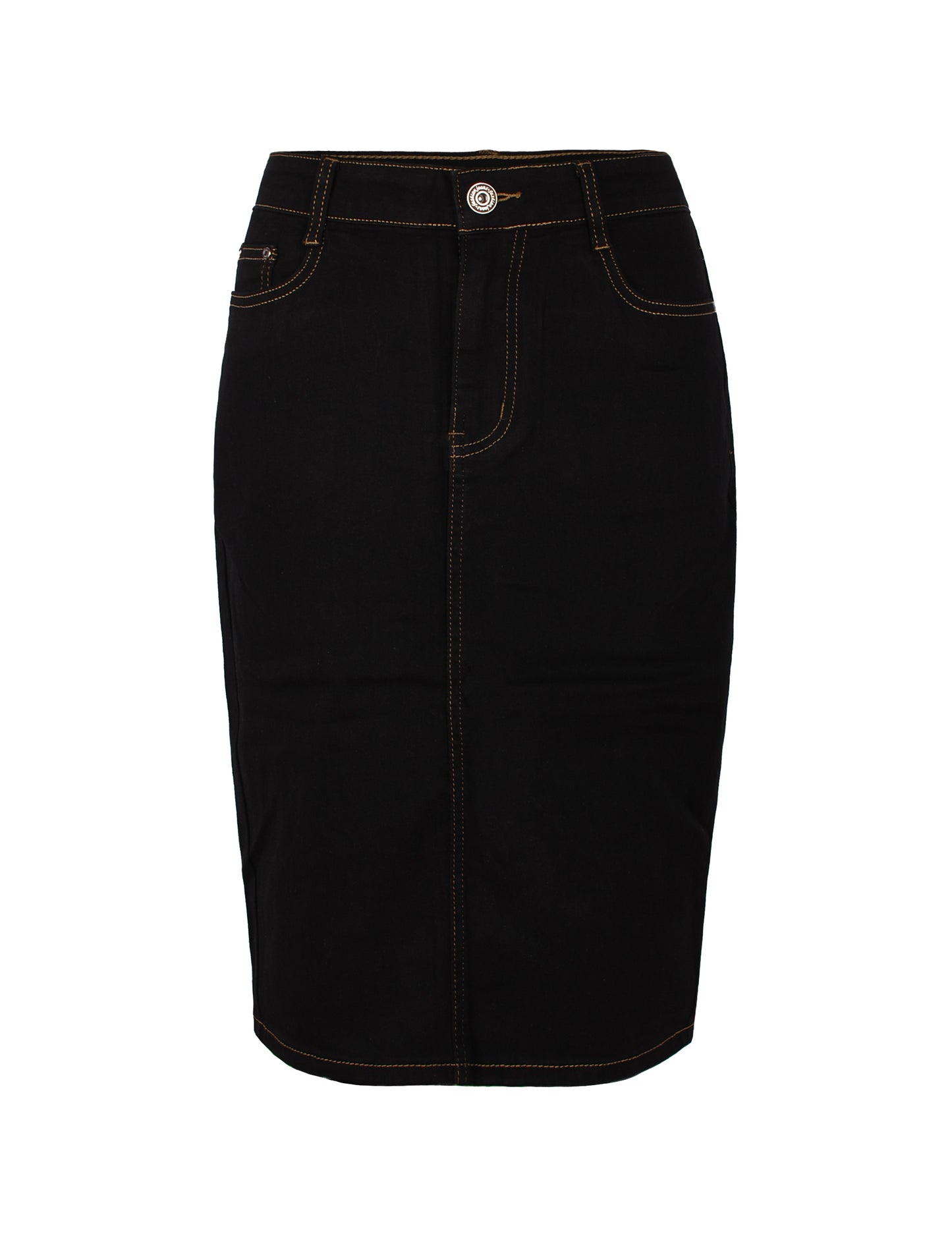 Fraternel Damen Jeans Rock knielang Bleistift stretch R004