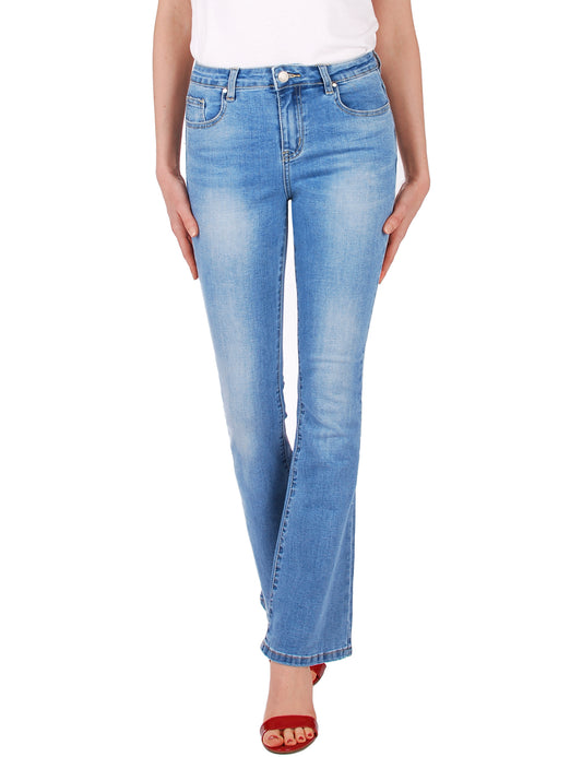 Fraternel Damen Jeans Hose Bootcut normal waist stretch H001