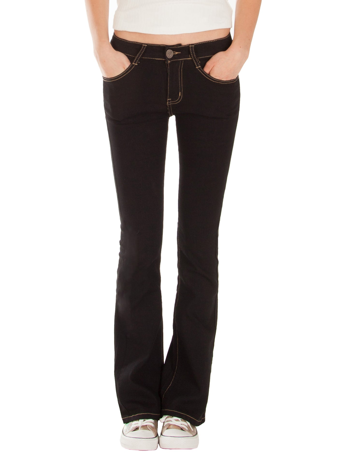 Fraternel Damen Jeans Hose Bootcut normal waist Stretch H035