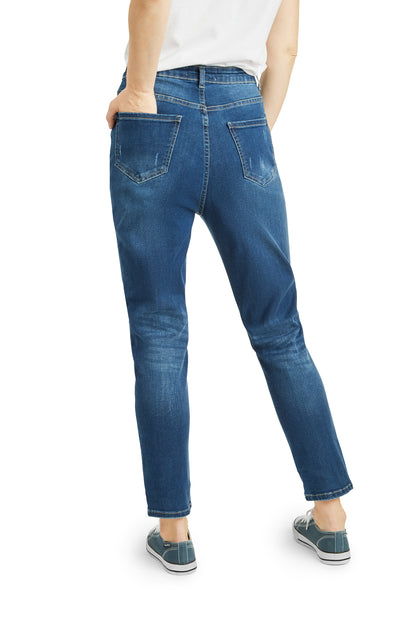 Fraternel Damen Jeans Hose Boyfriend relaxed fit modische Flecken H103