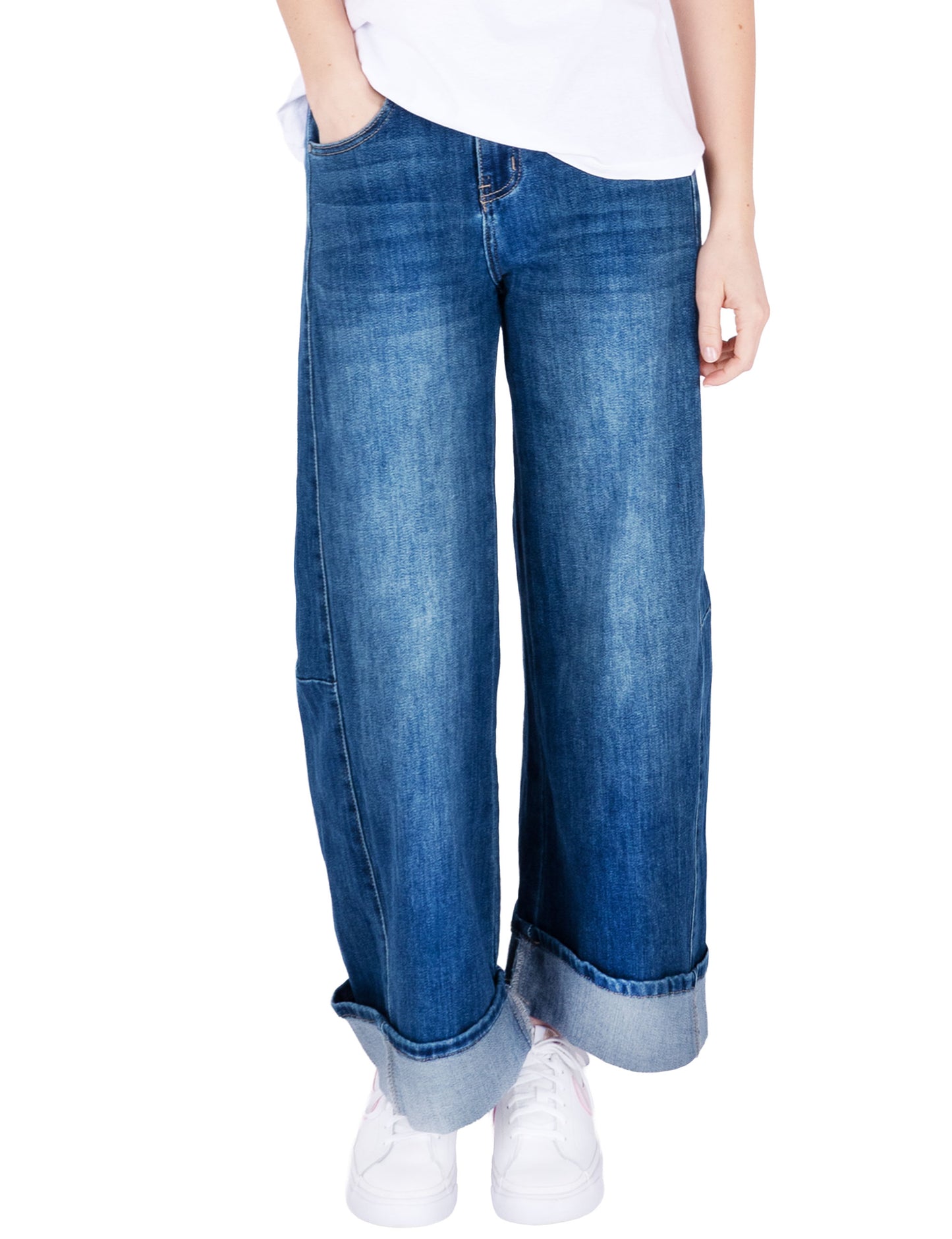 Fraternel Damen Horseshoe Jeans Relaxed Fit High Rise Barrel Leg H114