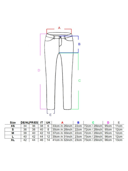 Fraternel Damen Skinny Hüftjeans – Stretch Five-Pocket Jeanshose H051