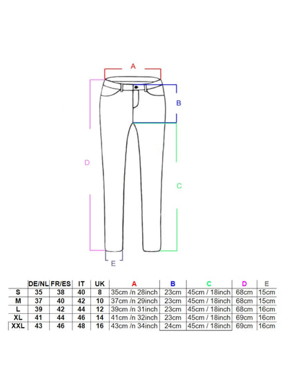 Fraternel Damen Capri Jeans Hosen Shorts im Five-Pocket-Design 3/4 H096