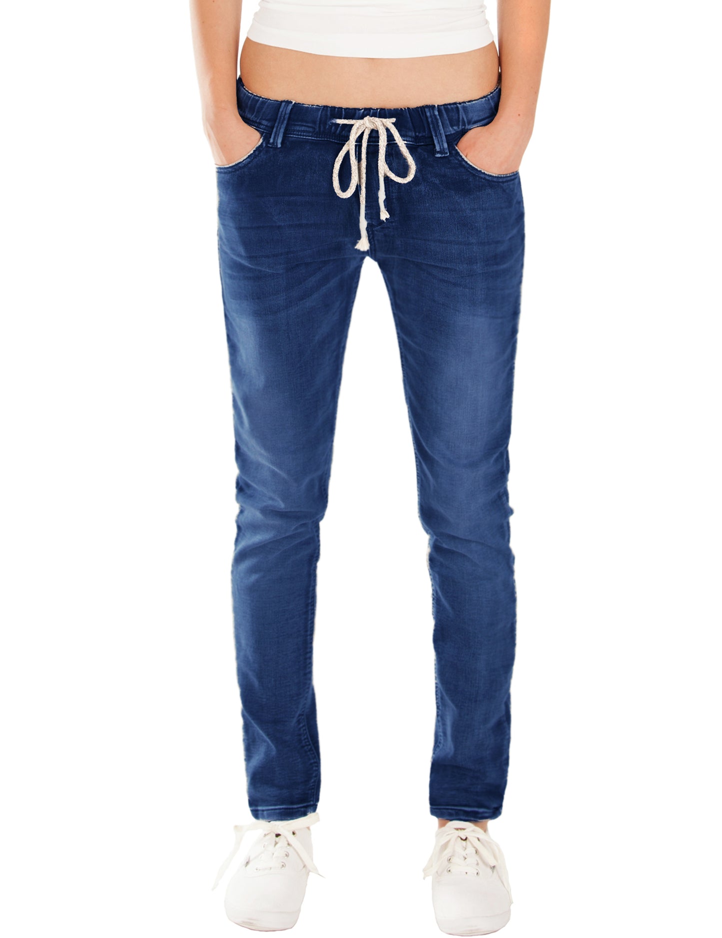 Fraternel Damen Joggjeans aus Stretch Denim mit Tunnelzug im Relaxed Regular Fit H025