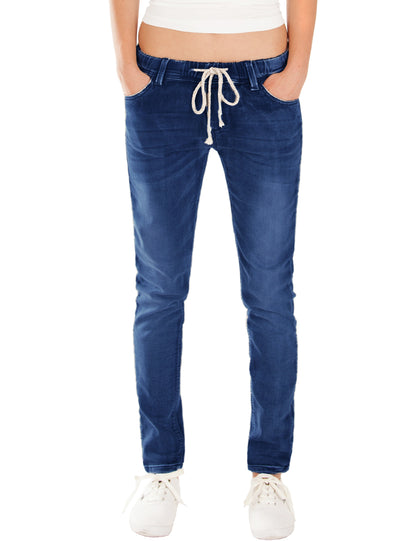 Fraternel Damen Joggjeans aus Stretch Denim mit Tunnelzug im Relaxed Regular Fit H025