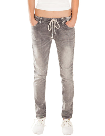 Fraternel Damen Joggjeans aus Stretch Denim mit Tunnelzug im Relaxed Regular Fit H025